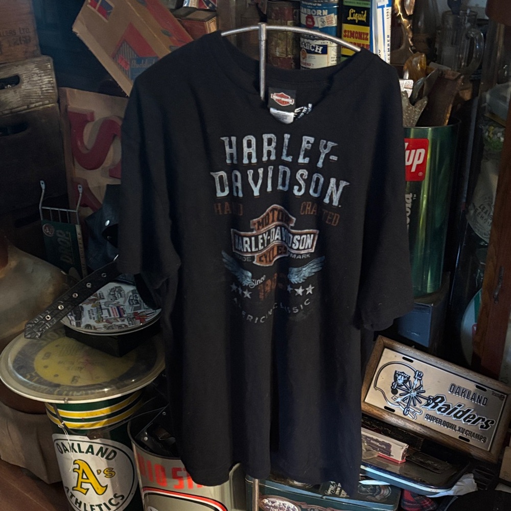 Harley-Davidson Black and Brown Short Sleeve Tee. From the Harley shop in Eugene